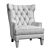 Britten Leather Club Chair 3D model small image 3