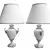 French Louis XVI Porcelain Table Lamp 3D model small image 3