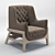 Nature-Inspired Cocoon Cut Armchair 3D model small image 1