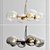 Staggered Glass Chandelier - 4 Light 3D model small image 1