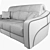 Accordion Sofa with Wooden Armrests | GARWOOD 3D model small image 2