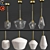 Sleek Ceiling Light Set 3D model small image 1