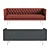 West Elm Modern Chesterfield Sofa: Stylish and Functional 3D model small image 3