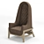 Nature-inspired Cocoon Armchair for Ultimate Comfort 3D model small image 1