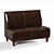 Satoris 2-Seater Sofa: Modern Comfort 3D model small image 1