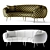 Contemporary KellyWearstler Souffle Banquette 3D model small image 3