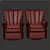 Cozy Velvet Armchair 3D model small image 3