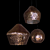 Elegant Copper Ceiling Lamp 3D model small image 1