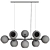 Contemporary Hand Blown Glass Chandelier 3D model small image 2