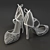 Elegant Bridal Shoes for Wedding 3D model small image 3