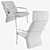 Elegant Arabesque Armchair 3D model small image 3