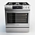 Bosch Gas Range: Versatile Cooking Solution 3D model small image 1