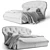 Positano Bed: Elegant Design, High-Quality Materials 3D model small image 3