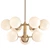 Paige Opal Glass Brass Chandelier 3D model small image 1