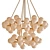 Luxury Satin Gold Chandelier, 70-Light 3D model small image 1
