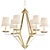 Elegant 6-Light Gold Chandelier 3D model small image 1