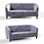 OM Oxford 3-Seater Sofa - Russian Made 3D model small image 1