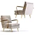 Title: Gamble Sand Accent Chair 3D model small image 1