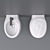 Agape Pear 2 Wall-Mounted WC and Bidet 3D model small image 3