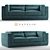 Luxury 2-Seater Estelio Sofa 3D model small image 1