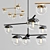 Modern Yearby 6-Light Sputnik Chandelier 3D model small image 1