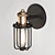 Vintage Industrial Cage Sconce 3D model small image 2