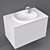 800x505x525 Drawers & Basin Set 3D model small image 1