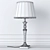 Graceful Glow: Lady Table Lamp 3D model small image 2