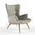 Modern Oversized Lounge Chair 3D model small image 1