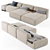 Lema CLOUD Sectional Sofa: Playful Geometries for Modern Living 3D model small image 2