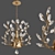 Elegant Golden Luxury Crystal Chandelier 3D model small image 2