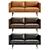 West Elm Brooklyn Leather Sofa: Stylish and Comfortable 3D model small image 2