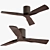 Sleek Matthews Irene Walnut-Bronze Ceiling Fan 3D model small image 2