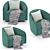 Minimalistic Fanny Armchair 3D model small image 2