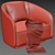 Minimalistic Fanny Armchair 3D model small image 3