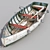 Vintage Wooden Fishing Boat 3D model small image 2