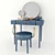 Elegant Blue Rose Selavy Dressing Table 3D model small image 1