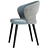 Elegant Darford Velvet Armchair 3D model small image 2