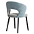 Elegant Darford Velvet Armchair 3D model small image 3