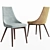 Bohr Velvet Dining Chair: Sleek and Stylish 3D model small image 1