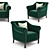 Fortune II Armchair: Stylish and Compact 3D model small image 1