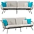 Nansa Garden Sofa: Sleek Steel Design 3D model small image 1