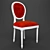 French Style Dining Chair 3D model small image 1