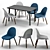 Elegant IKEA Set: BALTSAR Chair & LISABO Dining Table 3D model small image 1