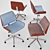 Premium Office Chair with Wheels 3D model small image 2