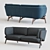 Stanley Wide 2 Seat Sofa: Sleek Design, Ultimate Comfort 3D model small image 3