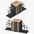 Vintage Bicycle Bookends 3D model small image 2