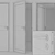 Modern Easy GW 01L Interior Door 3D model small image 3