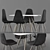 Modern Dining Table & Chairs Set 3D model small image 1