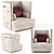 Luxury Babylon Armchair: Sophisticated Design Meets Comfort 3D model small image 1